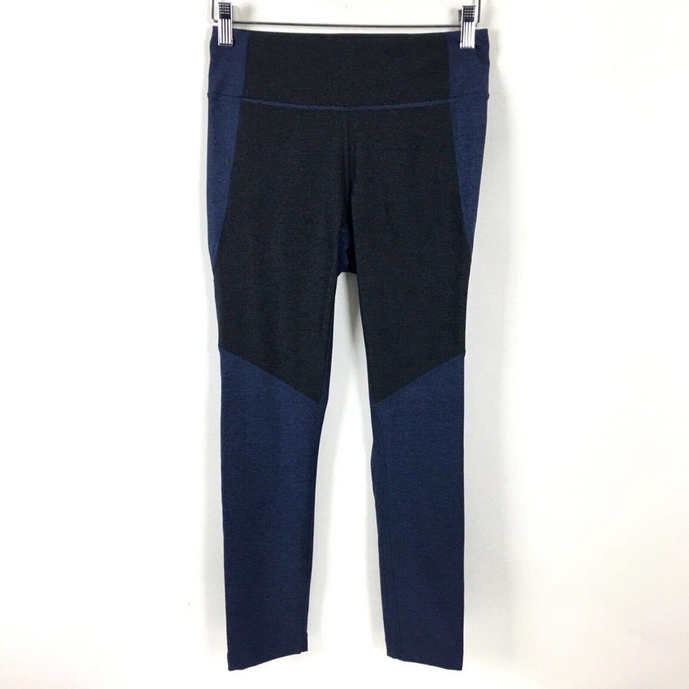 Outdoor Voices Womens Leggings Small Blue Black Ankle Mid Rise